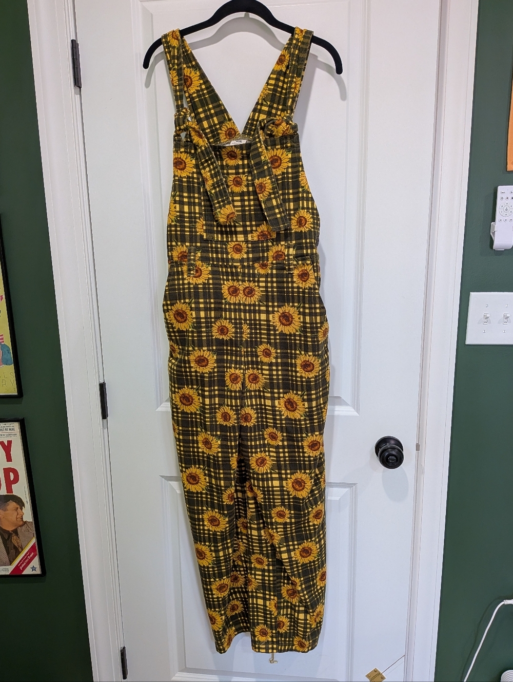 Lucy & Yak Plaid and Sunflower Overalls